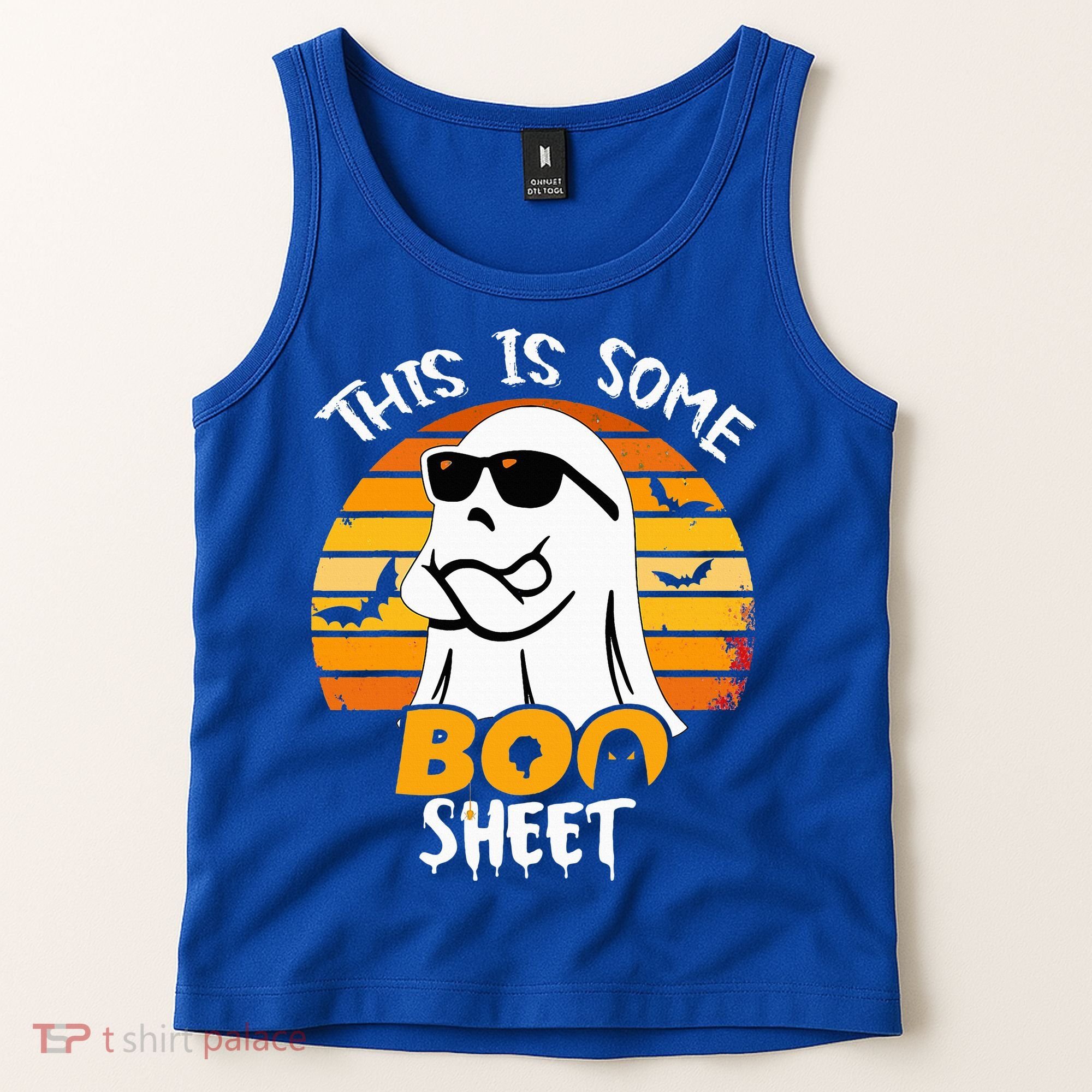 Funny Ghost This Is Some Boo Sheet horror Halloween Costume Tank Top