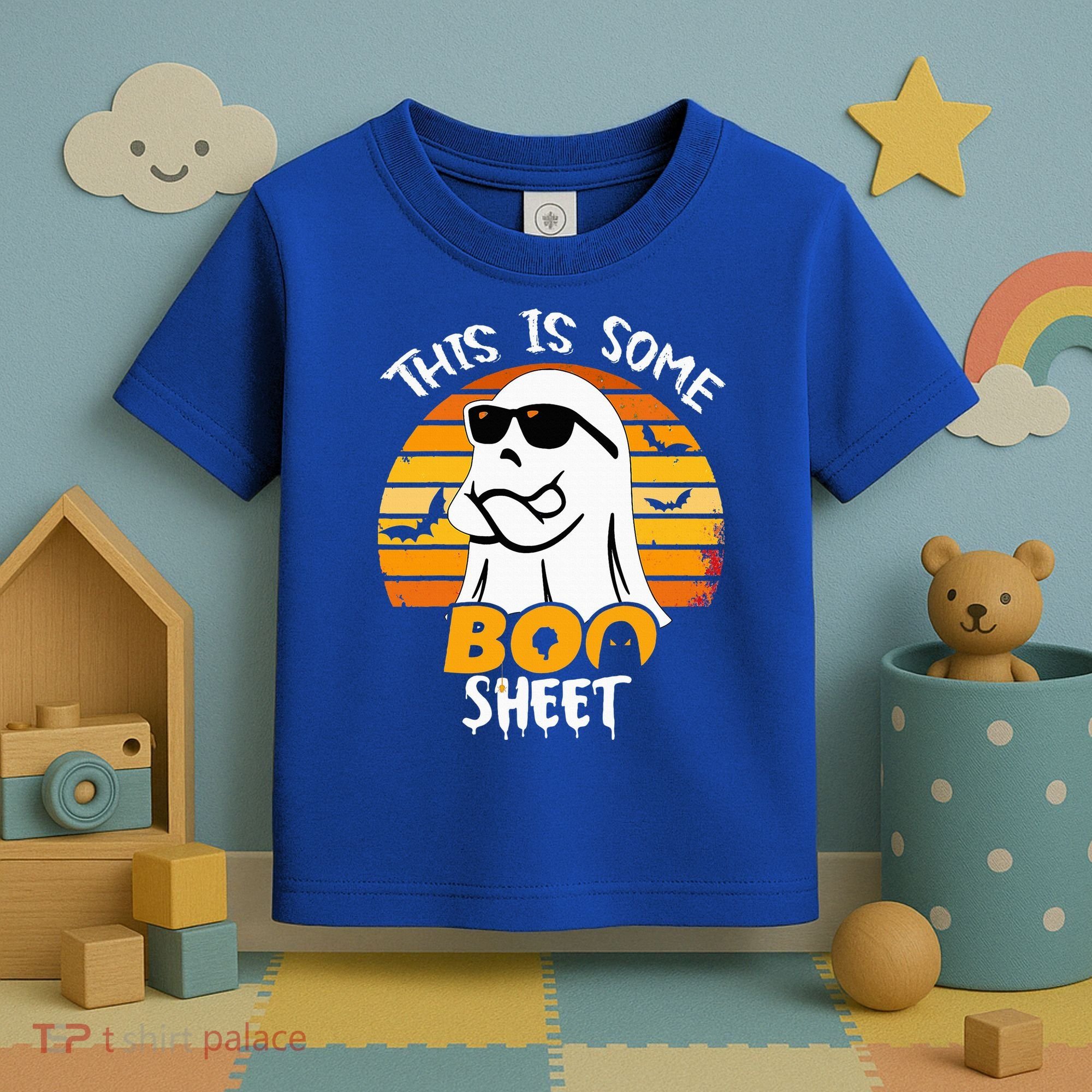 Funny Ghost This Is Some Boo Sheet horror Halloween Costume Toddler T-Shirt