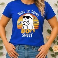 Funny Ghost This Is Some Boo Sheet horror Halloween Costume Women's T-Shirt thumb 2