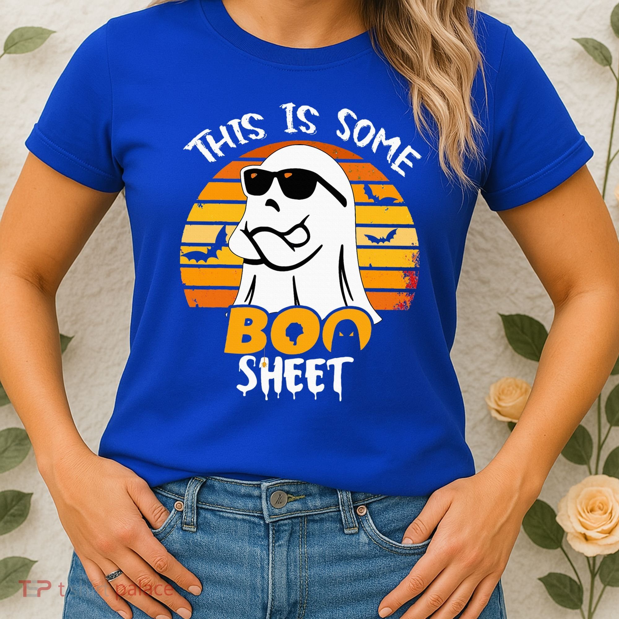 Funny Ghost This Is Some Boo Sheet horror Halloween Costume Women's T-Shirt