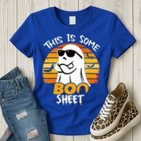 Funny Ghost This Is Some Boo Sheet horror Halloween Costume Women's T-Shirt thumb 3