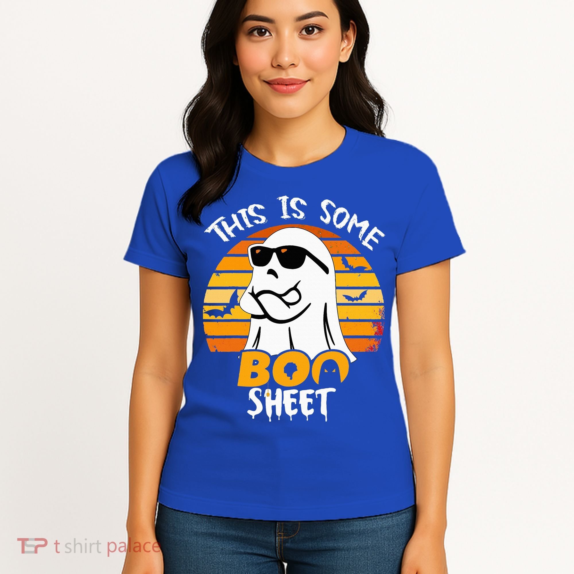Funny Ghost This Is Some Boo Sheet horror Halloween Costume Women's T-Shirt