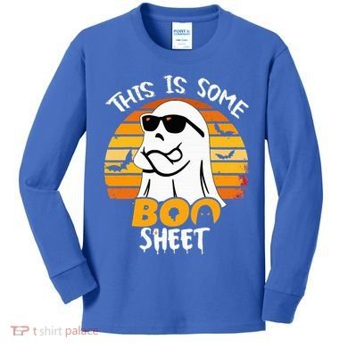 Funny Ghost This Is Some Boo Sheet horror Halloween Costume Kids Long Sleeve Shirt