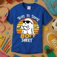 Funny Ghost This Is Some Boo Sheet horror Halloween Costume Kids T-Shirt thumb 3