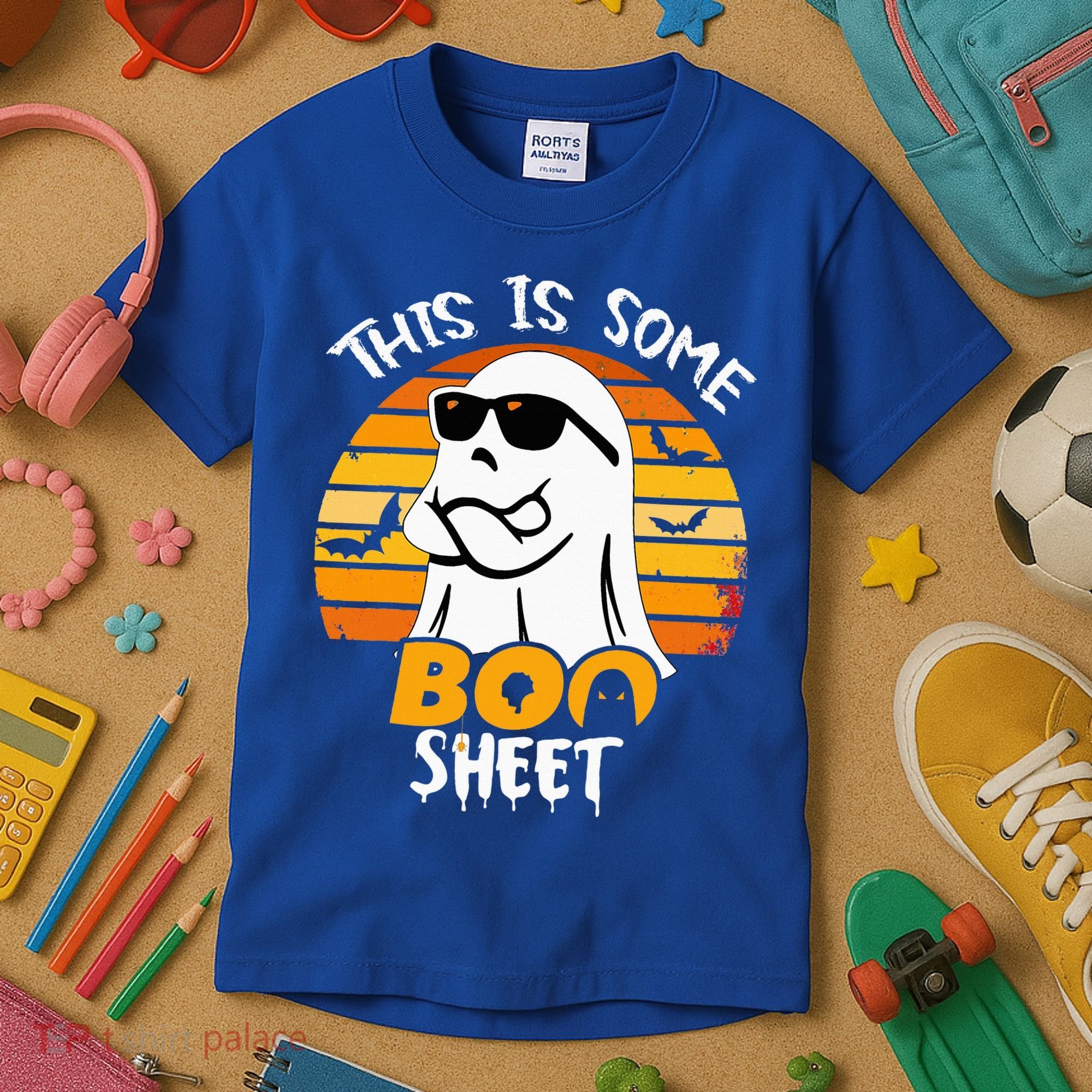 Funny Ghost This Is Some Boo Sheet horror Halloween Costume Kids T-Shirt