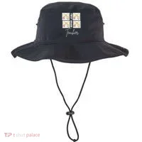 First Grade Teacher Checkered Grid Coquette Bow Bucket Hat thumb 0