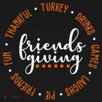 Friends Giving Thanksgiving Festive Holiday Gift Backpack thumb 2