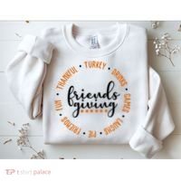 Friends Giving Thanksgiving Festive Holiday Gift Sweatshirt thumb 2