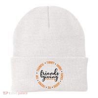 Friends Giving Thanksgiving Festive Holiday Gift Beanie thumb 0