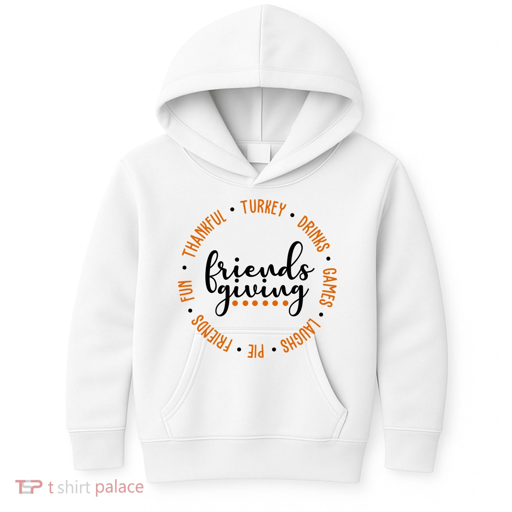 Friends Giving Thanksgiving Festive Holiday Gift Kids Hoodie