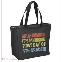 Fifth Grade Teacher Bruh ItS My First Day Of 5th Grade Gift Tote Bag thumb 2