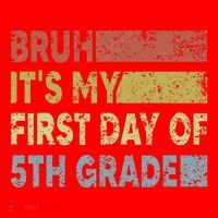 Fifth Grade Teacher Bruh ItS My First Day Of 5th Grade Gift Santa Hat thumb 1