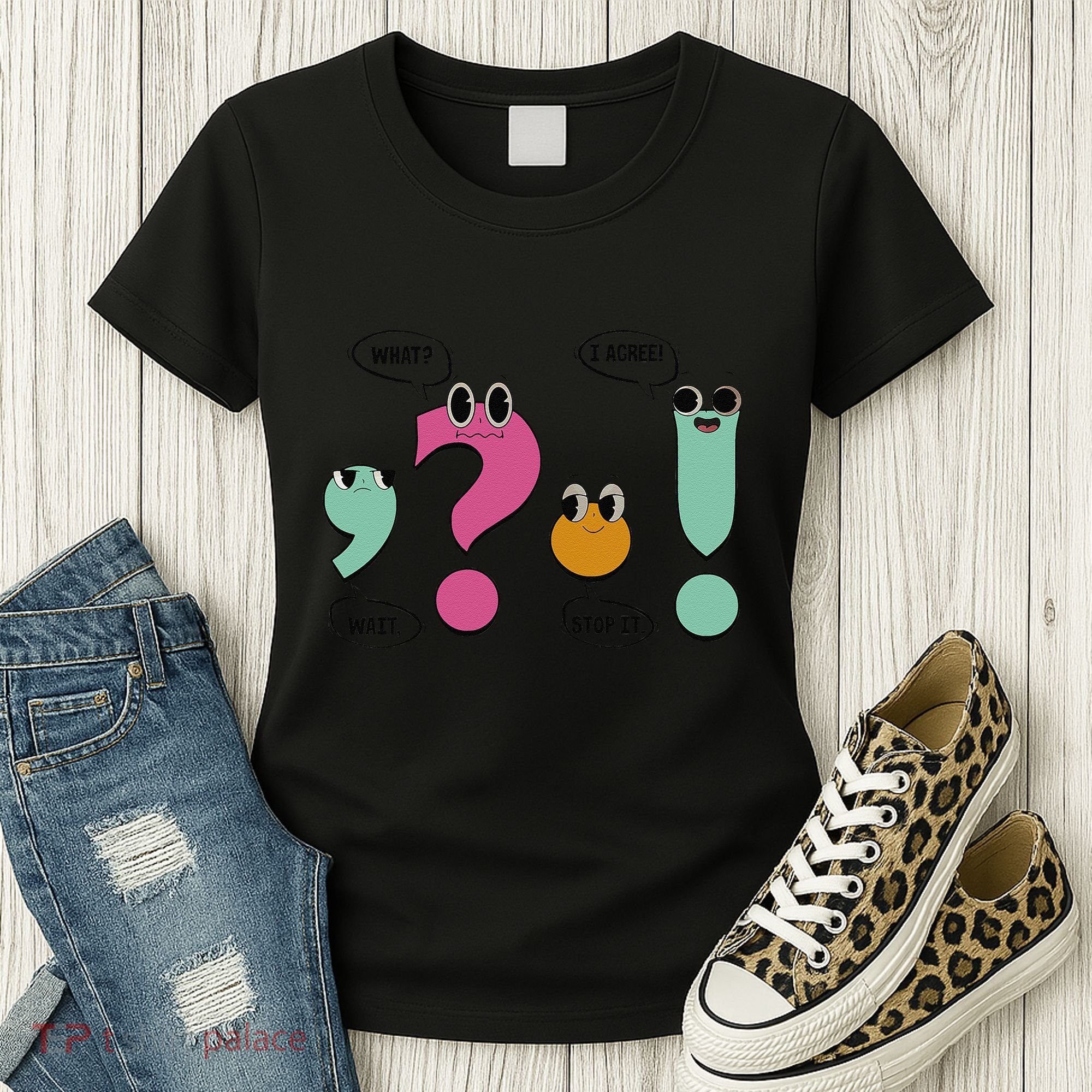Funny Grammar Teacher Wait What Stop It I Agree Funny Women's T-Shirt