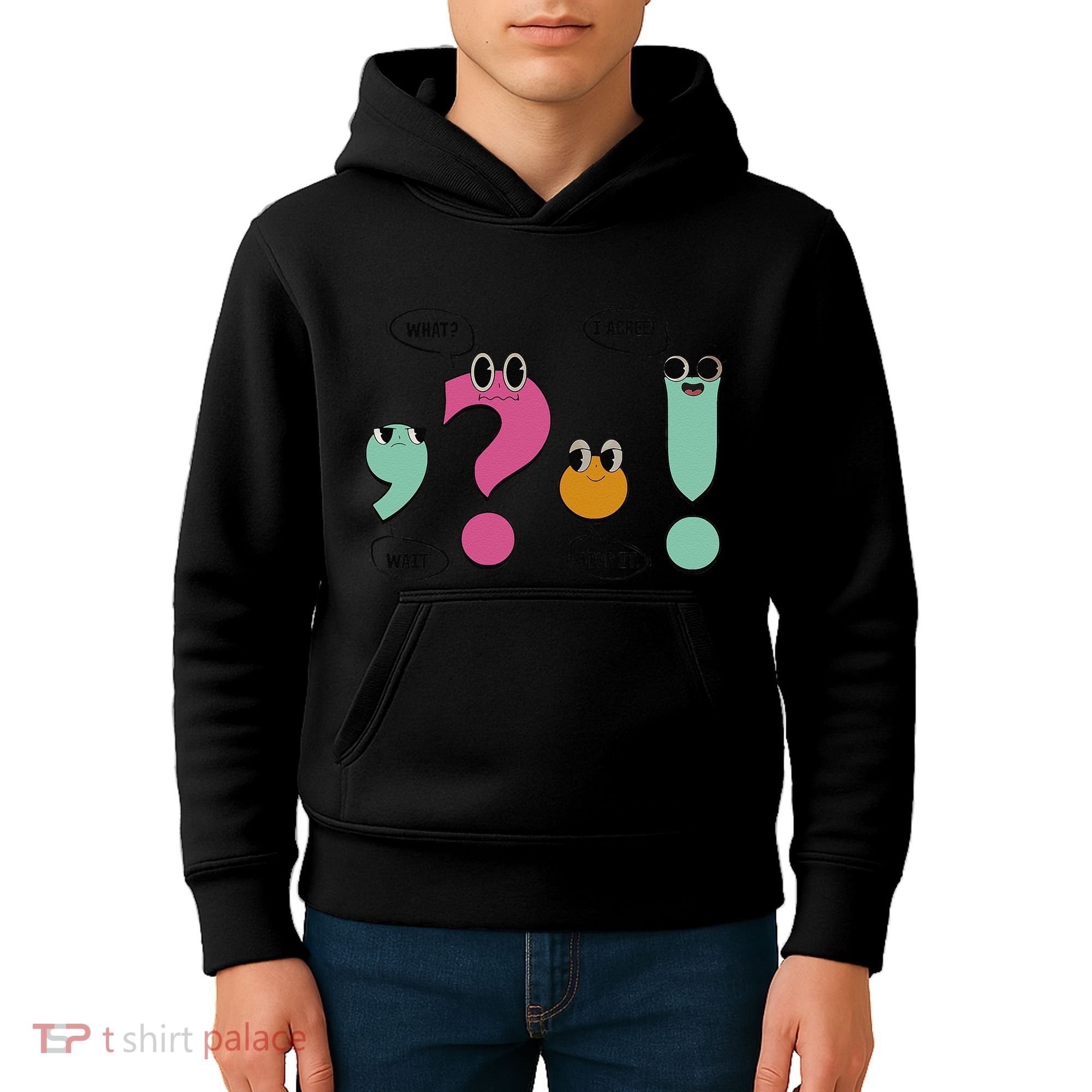 Funny Grammar Teacher Wait What Stop It I Agree Funny Kids Hoodie