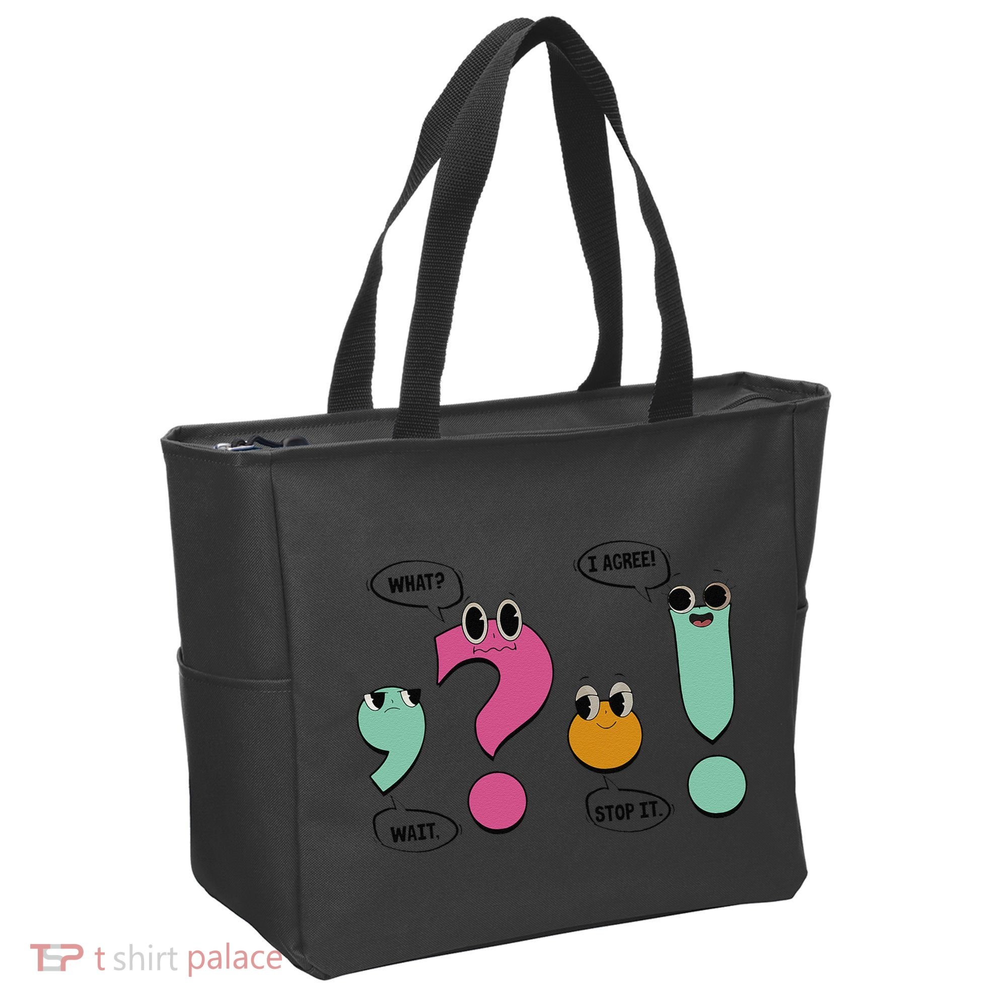 Funny Grammar Teacher Wait What Stop It I Agree Funny Tote Bag