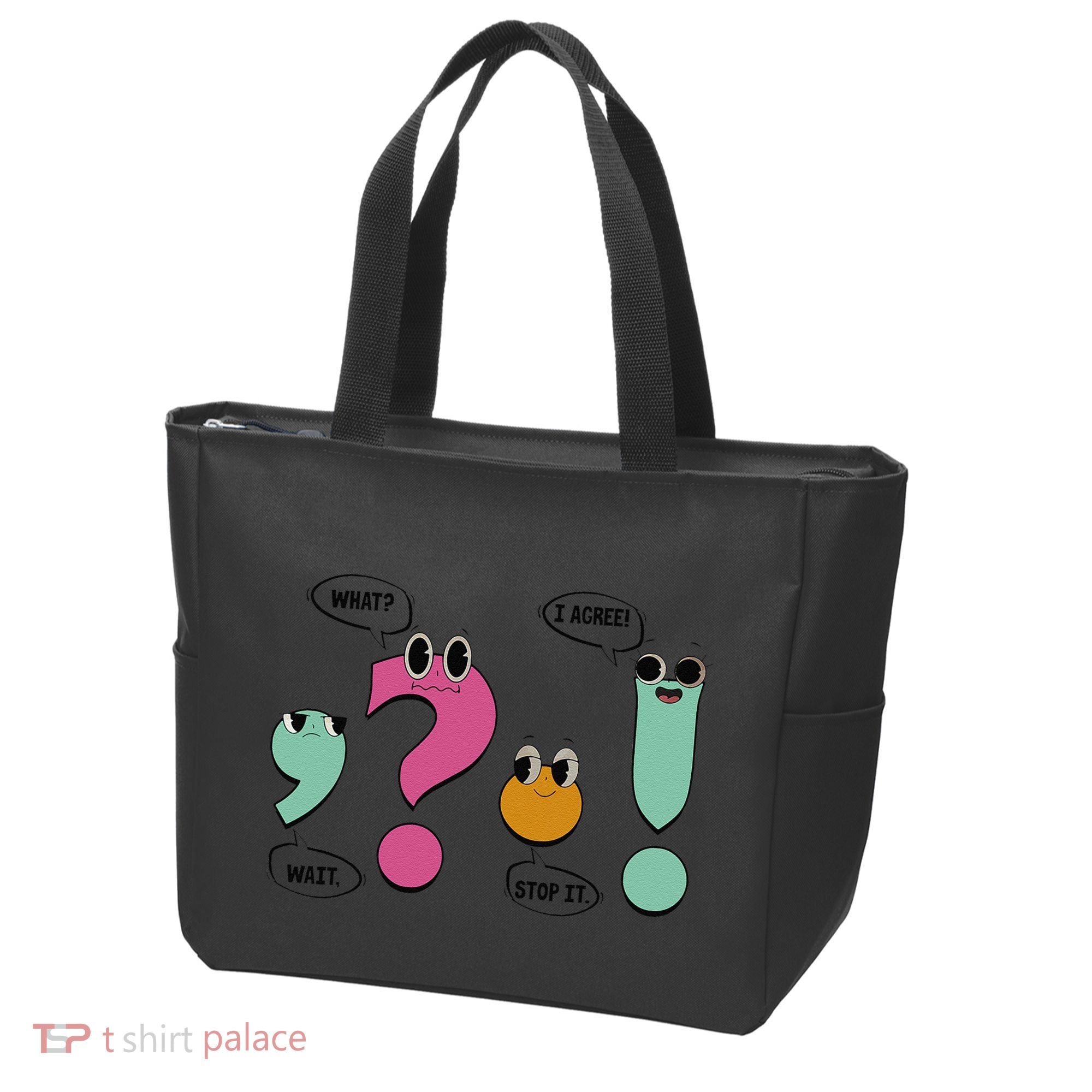 Funny Grammar Teacher Wait What Stop It I Agree Funny Tote Bag