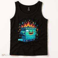 Funny Groovy This Little Lightof Mine Lil Dumpster Fire Tank Top thumb 2