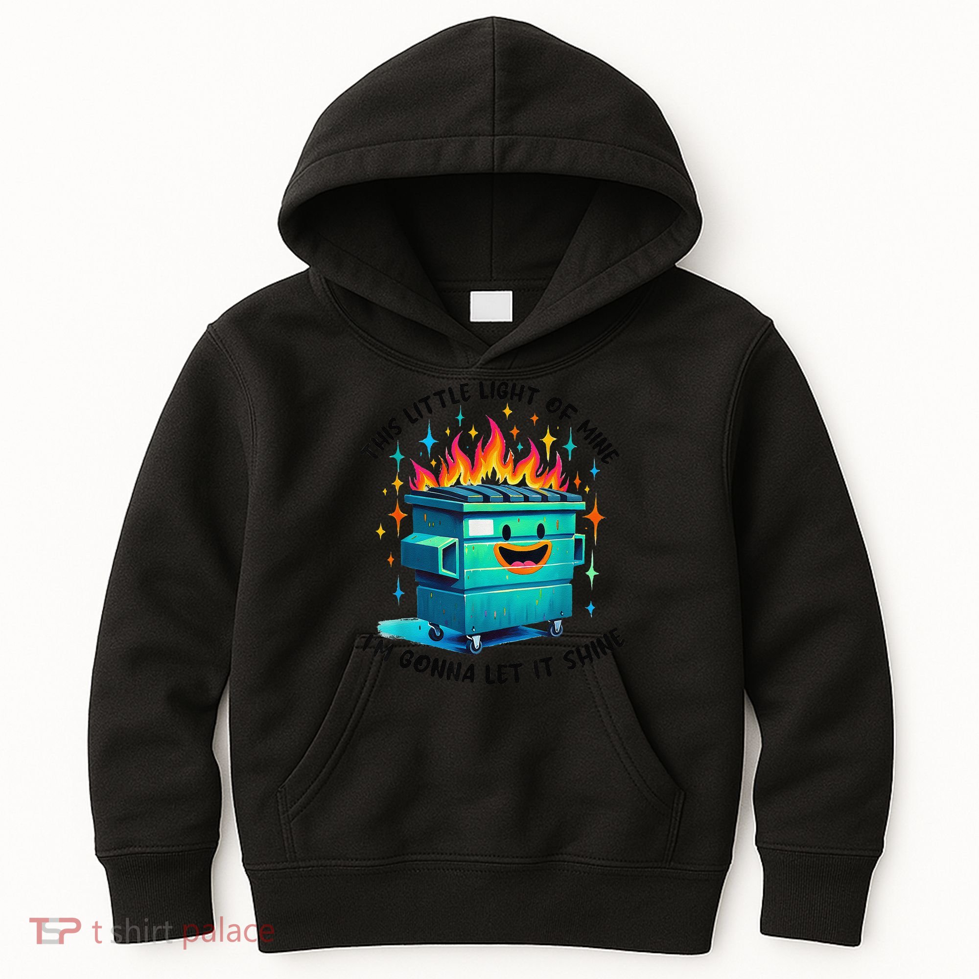 Funny Groovy This Little Lightof Mine Lil Dumpster Fire Kids Hoodie