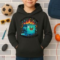 Funny Groovy This Little Lightof Mine Lil Dumpster Fire Kids Hoodie thumb 2
