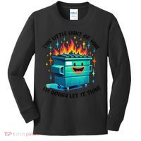Funny Groovy This Little Lightof Mine Lil Dumpster Fire Kids Long Sleeve Shirt thumb 0