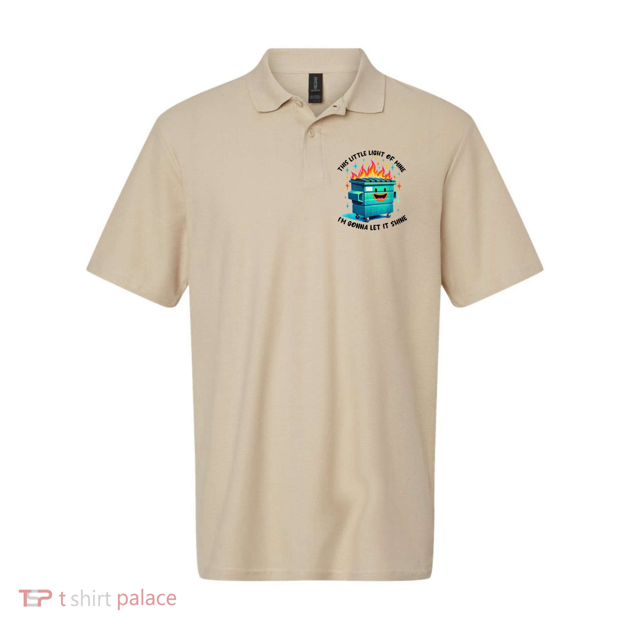 Funny Groovy This Little Lightof Mine Lil Dumpster Fire Polo
