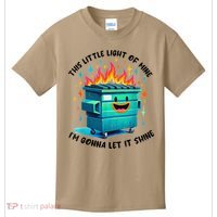 Funny Groovy This Little Lightof Mine Lil Dumpster Fire Kids T-Shirt thumb 0