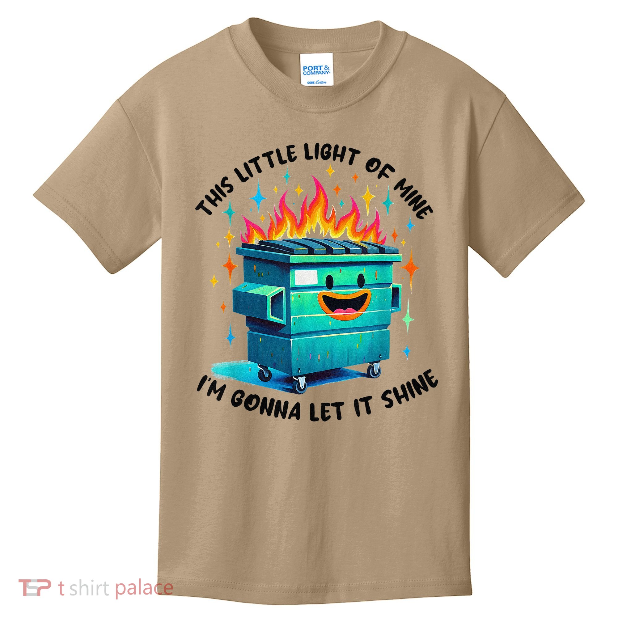 Funny Groovy This Little Lightof Mine Lil Dumpster Fire Kids T-Shirt