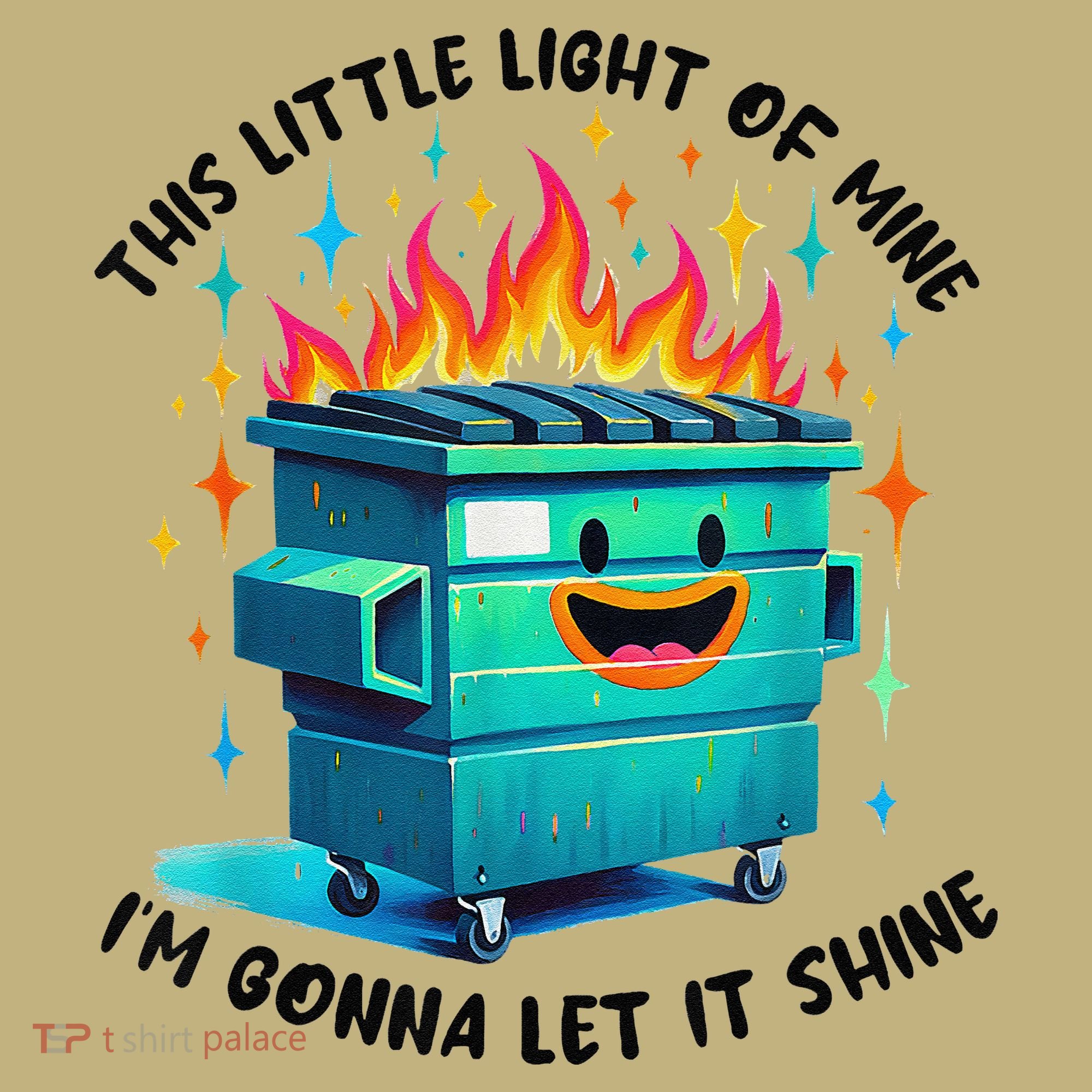 Funny Groovy This Little Lightof Mine Lil Dumpster Fire Kids T-Shirt