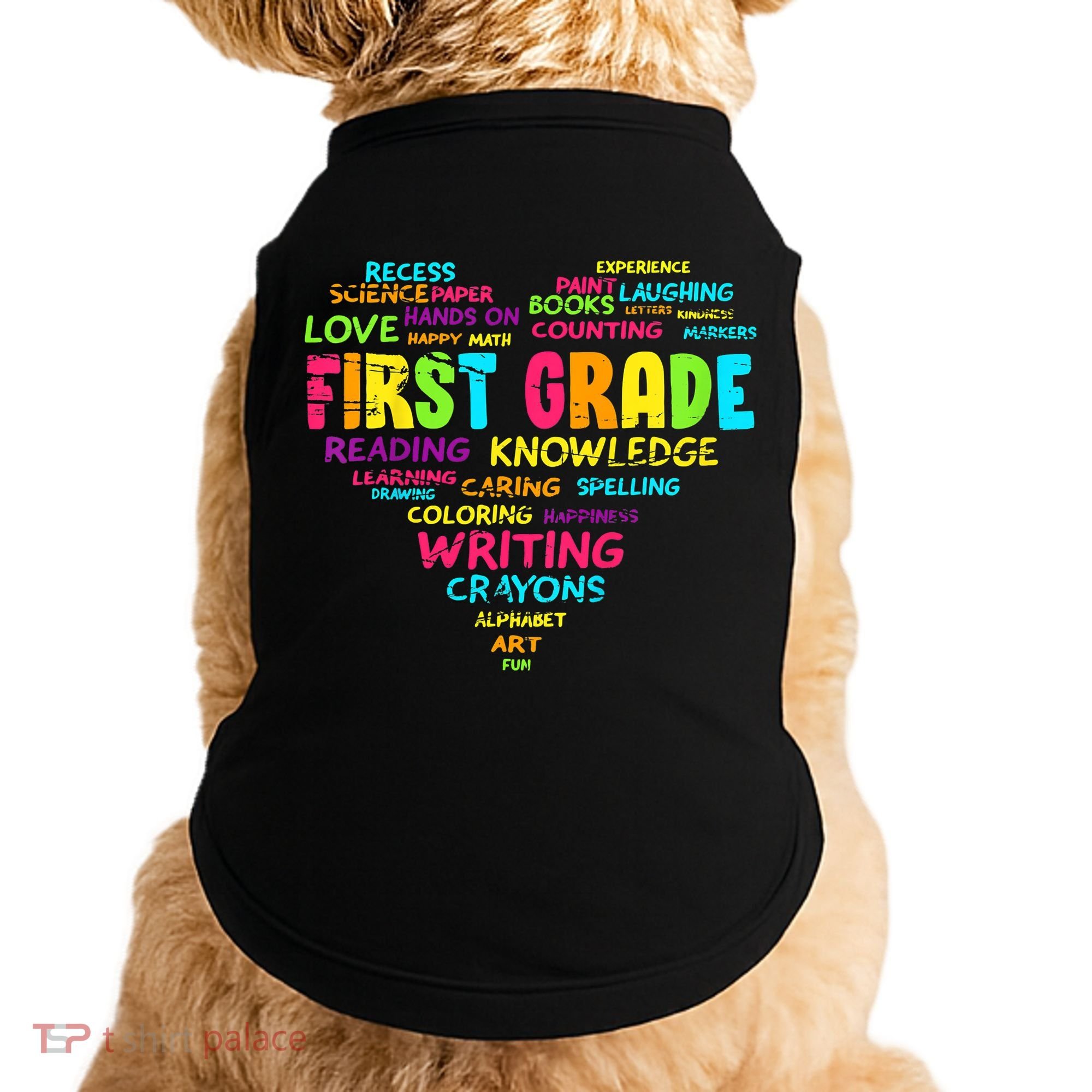 First Grade Team Teacher Student 1st Grade Back To School Doggie Tank