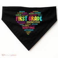First Grade Team Teacher Student 1st Grade Back To School USA-Made Doggie Bandana thumb 0