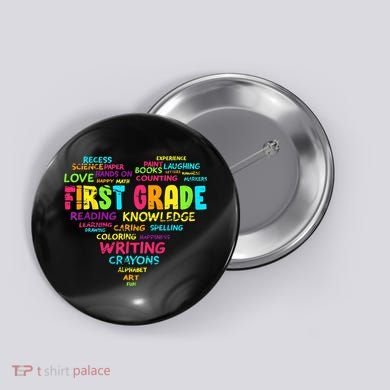 First Grade Team Teacher Student 1st Grade Back To School Button