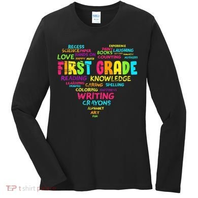 First Grade Team Teacher Student 1st Grade Back To School Women's Long Sleeve Shirt