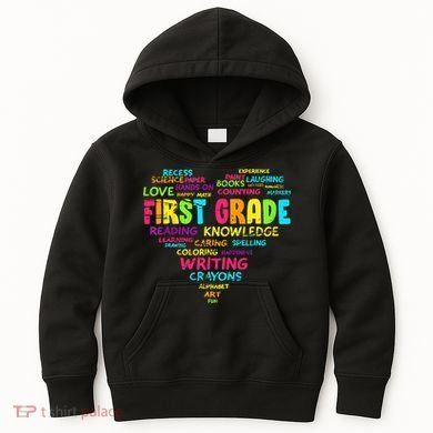 First Grade Team Teacher Student 1st Grade Back To School Kids Hoodie