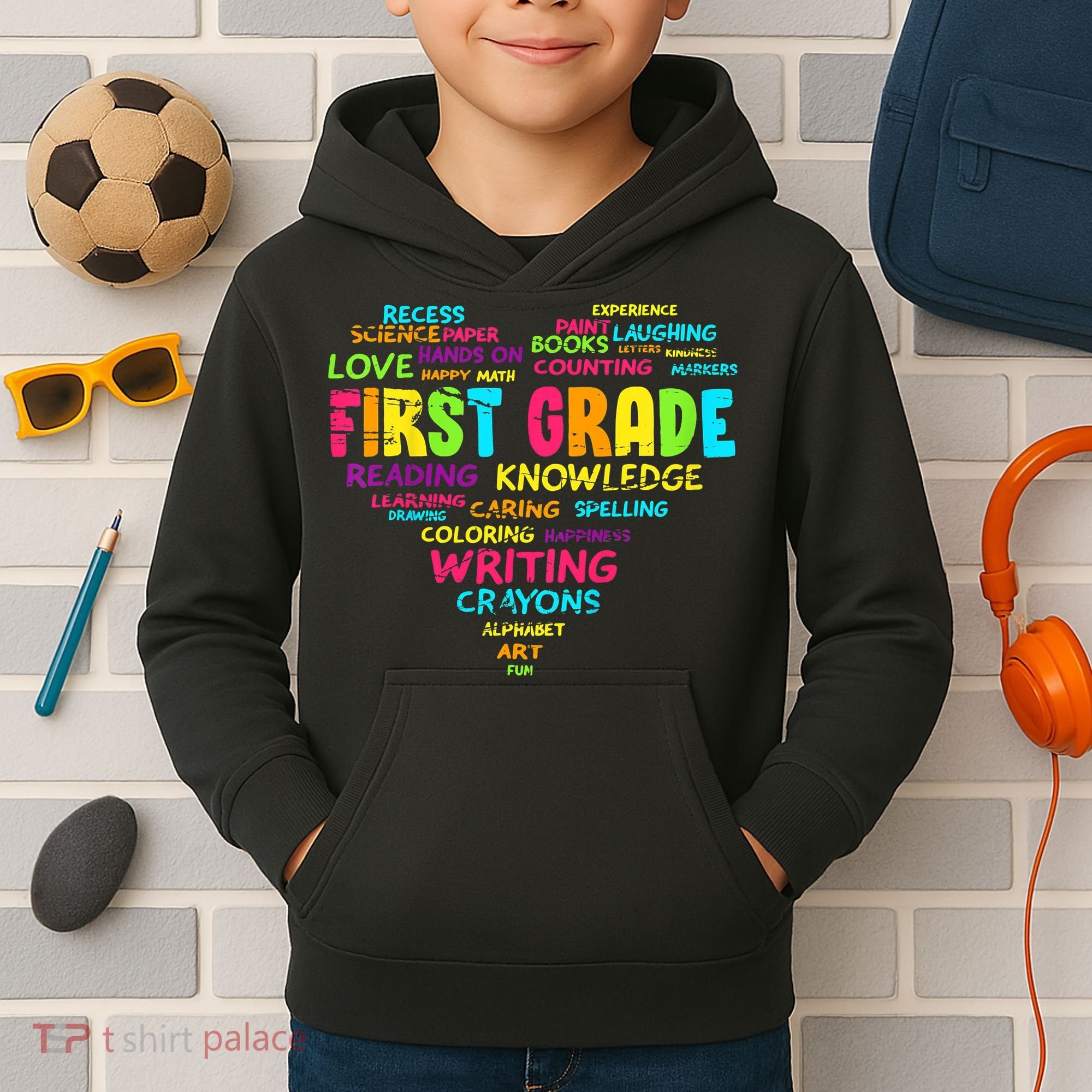 First Grade Team Teacher Student 1st Grade Back To School Kids Hoodie