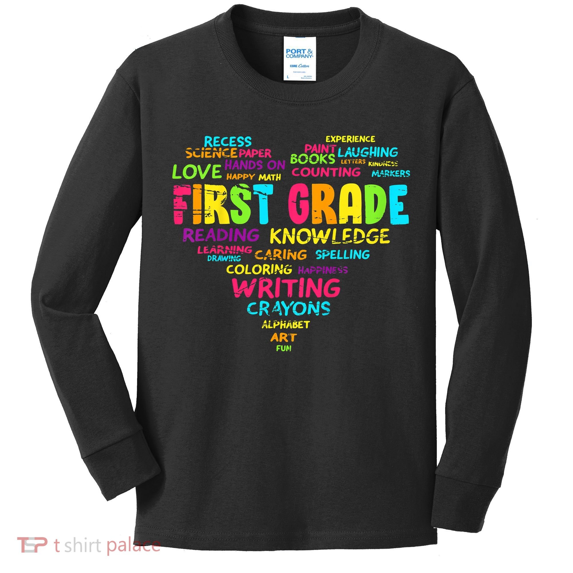 First Grade Team Teacher Student 1st Grade Back To School Kids Long Sleeve Shirt