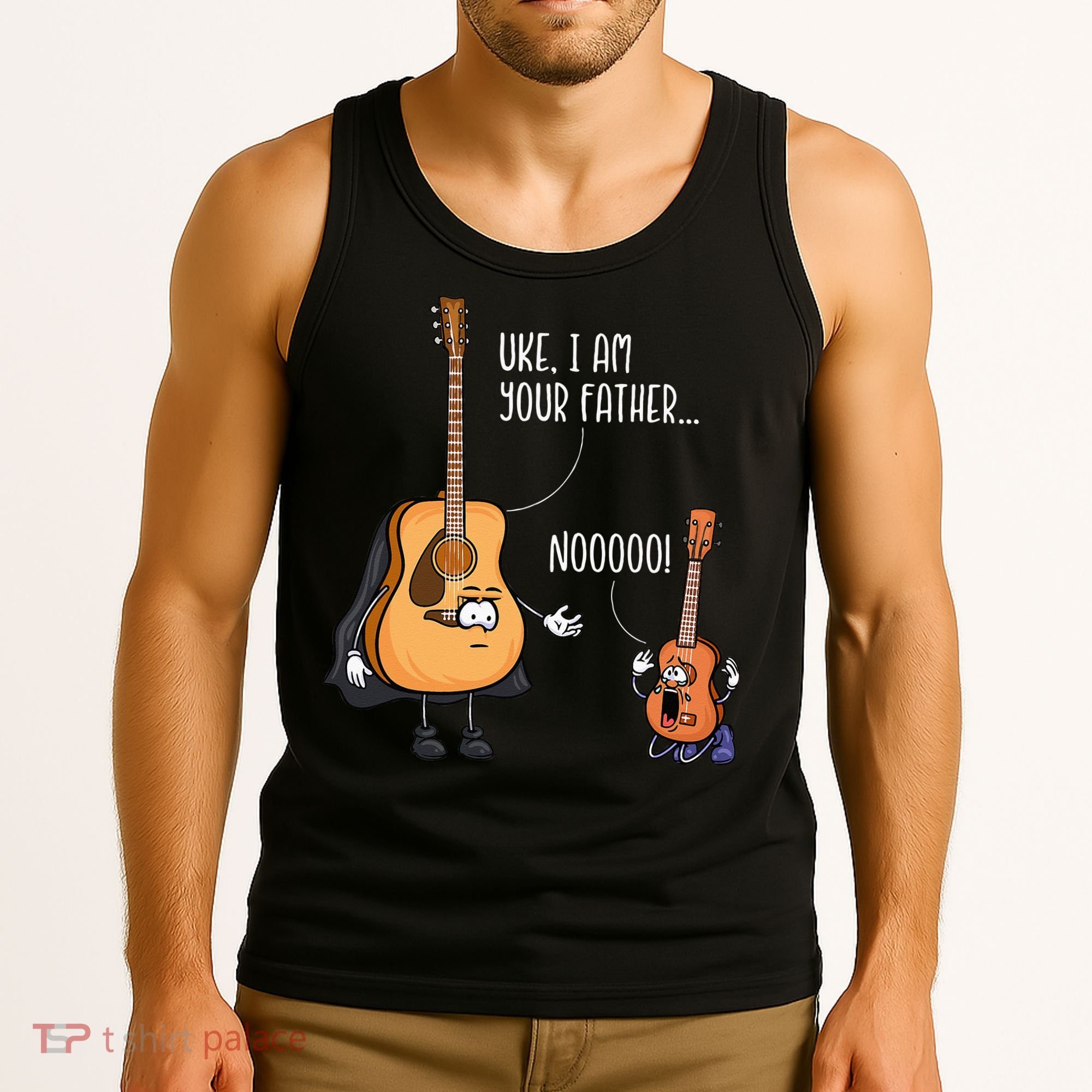 Funny Guitar Ukelele Uke I Am Your Father Musician Music Tank Top