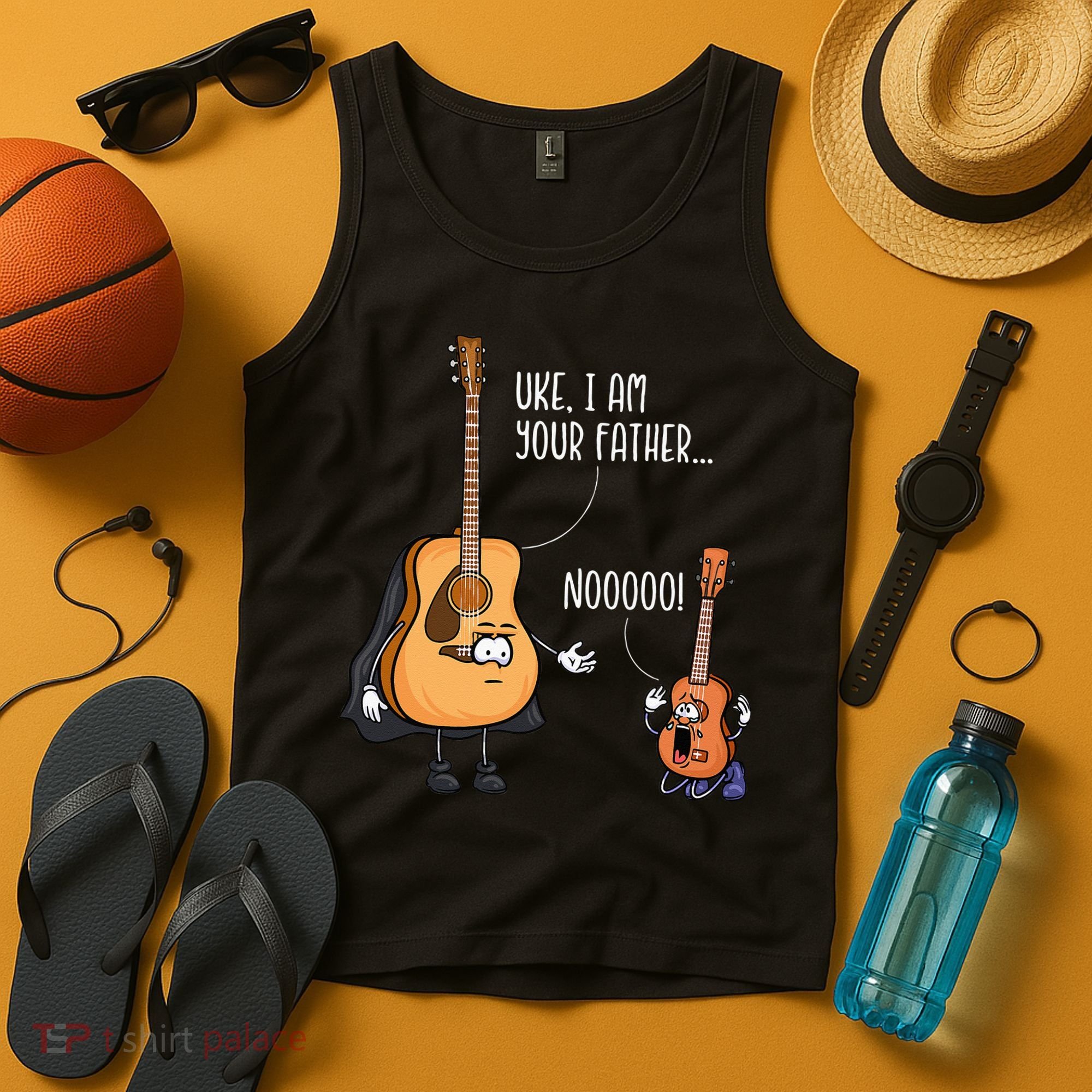 Funny Guitar Ukelele Uke I Am Your Father Musician Music Tank Top