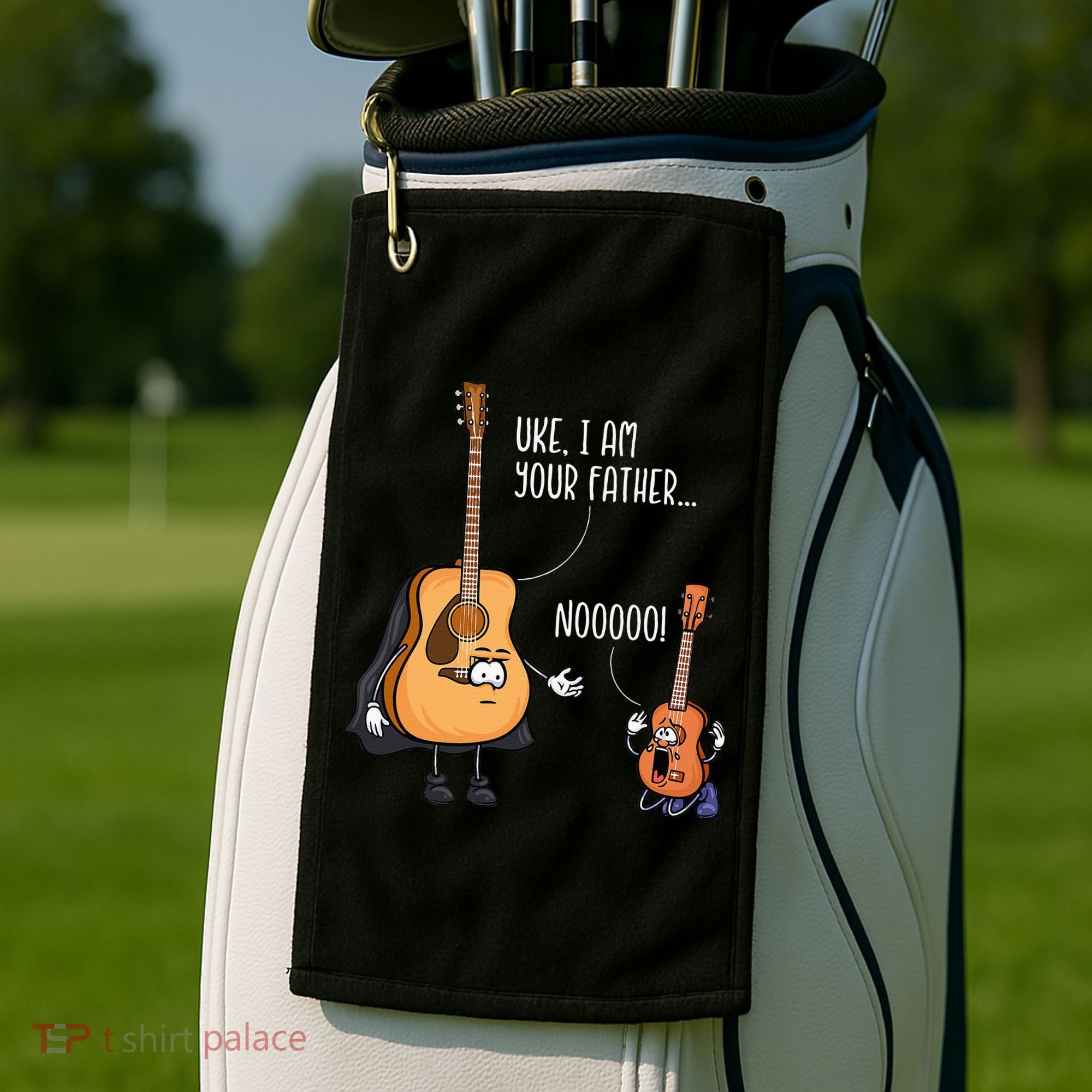 Funny Guitar Ukelele Uke I Am Your Father Musician Music Golf Towel