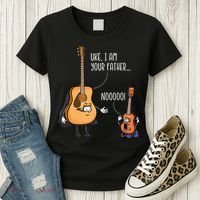 Funny Guitar Ukelele Uke I Am Your Father Musician Music Women's T-Shirt thumb 3