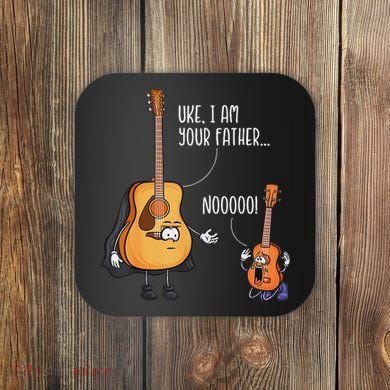 Funny Guitar  Ukelele  Uke I Am Your Father Coaster