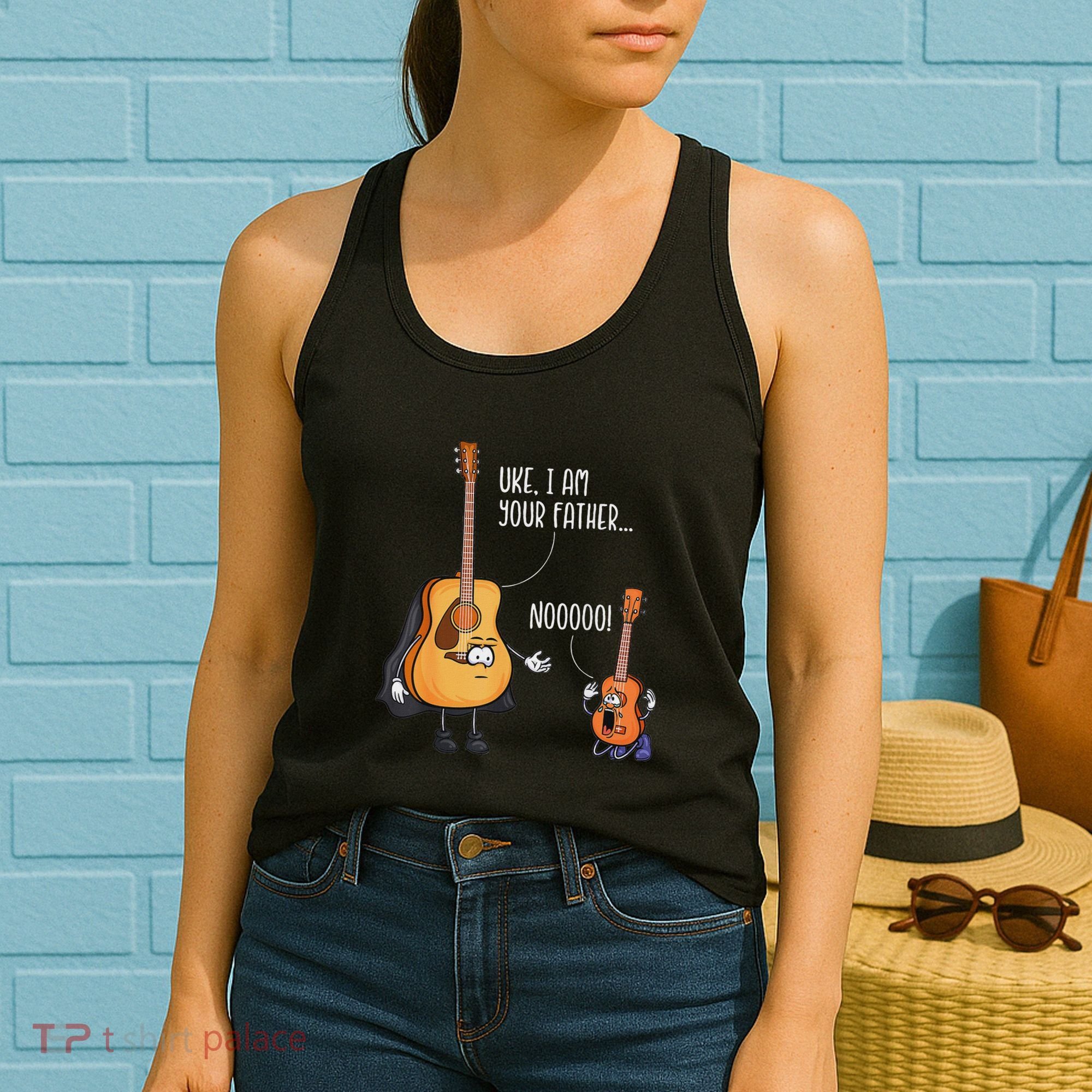 Funny Guitar  Ukelele  Uke I Am Your Father Women's Tank Top