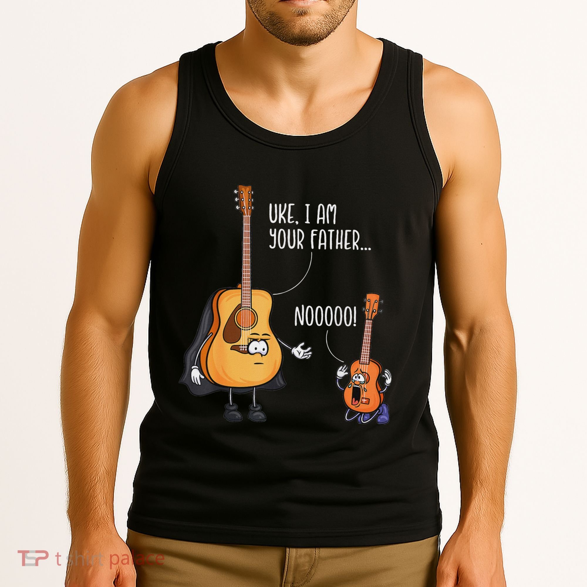 Funny Guitar  Ukelele  Uke I Am Your Father Tank Top