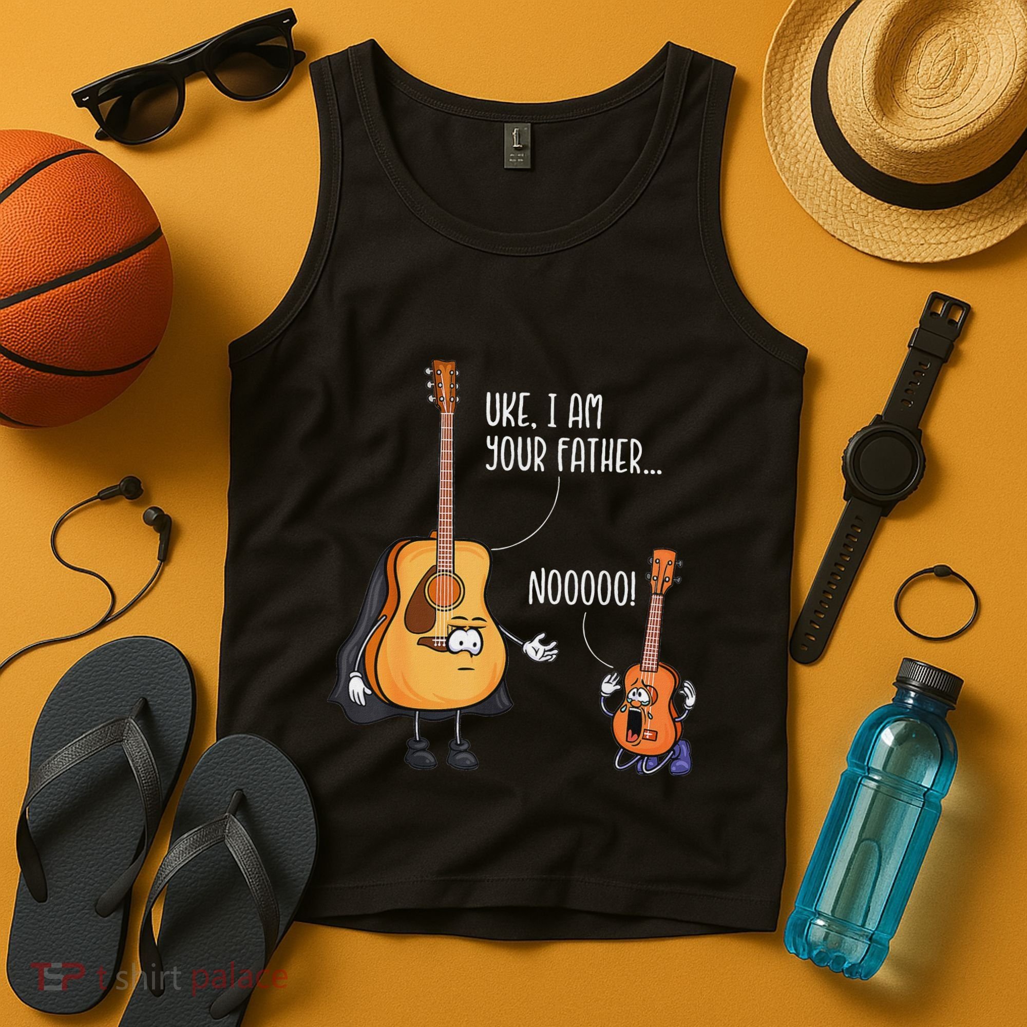 Funny Guitar  Ukelele  Uke I Am Your Father Tank Top