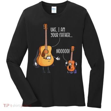Funny Guitar  Ukelele  Uke I Am Your Father Women's Long Sleeve Shirt