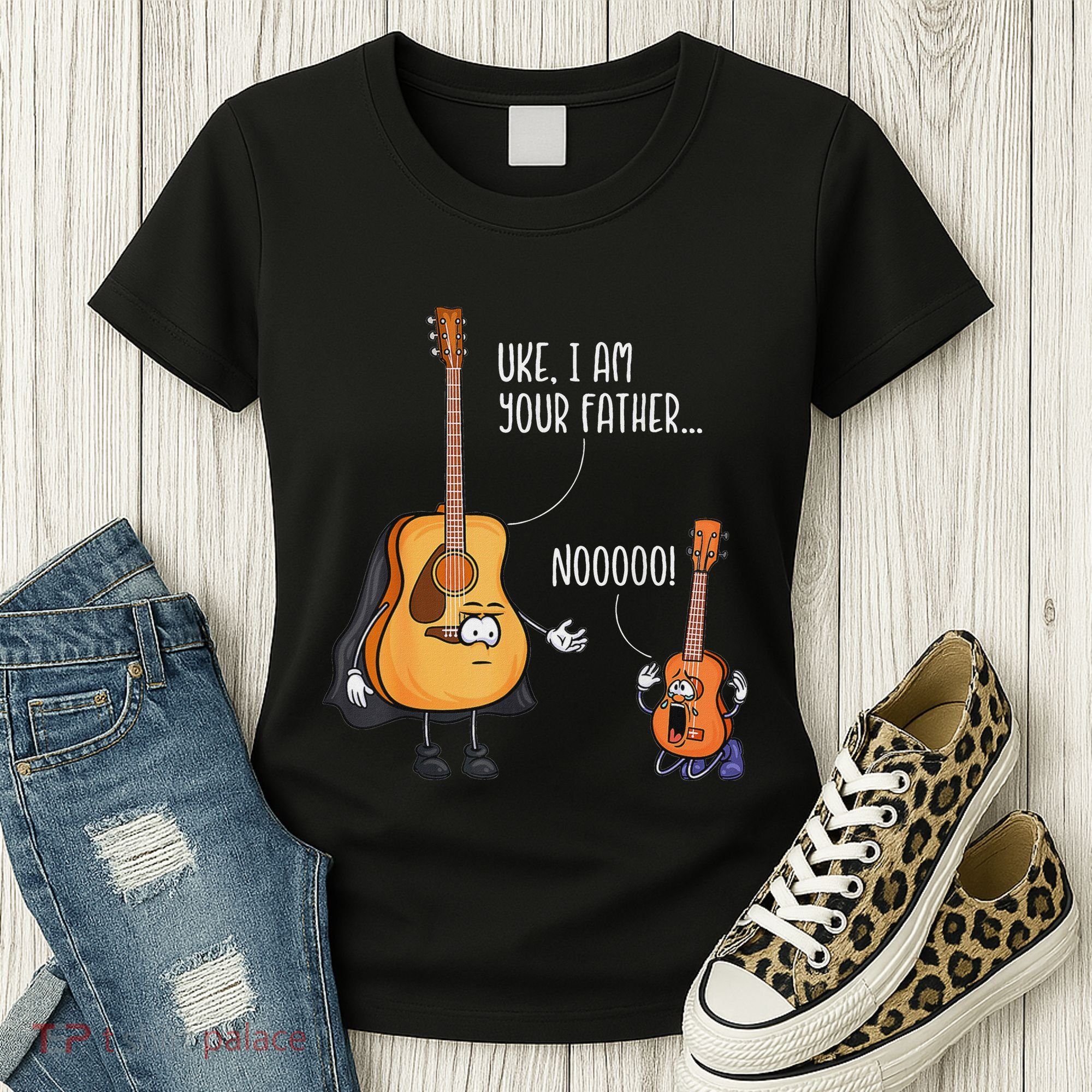 Funny Guitar  Ukelele  Uke I Am Your Father Women's T-Shirt