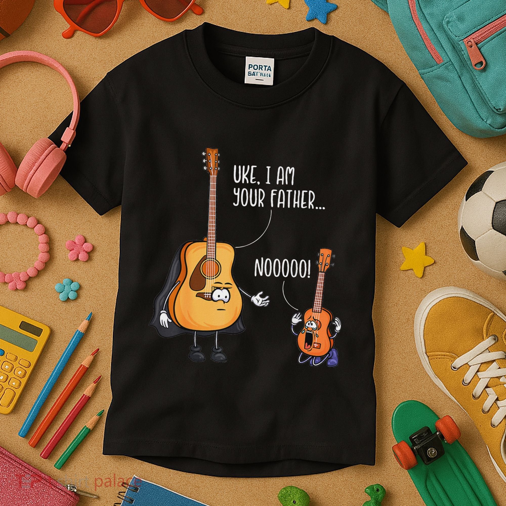 Funny Guitar  Ukelele  Uke I Am Your Father Kids T-Shirt