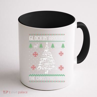 Funny Guns Ugly Christmas Sweaters for Gun Lovers Coffee Mug back