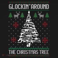 Funny Guns Ugly Christmas Sweaters for Gun Lovers Women's Hoodie thumb 2