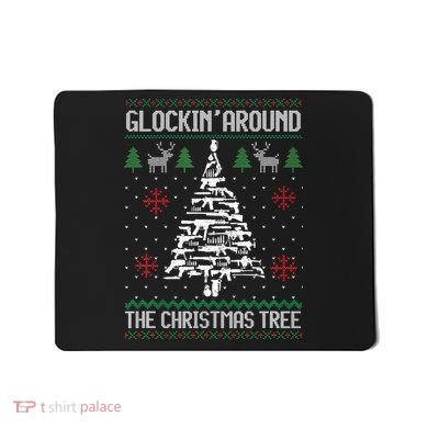 Funny Guns Ugly Christmas Sweaters for Gun Lovers Mousepad