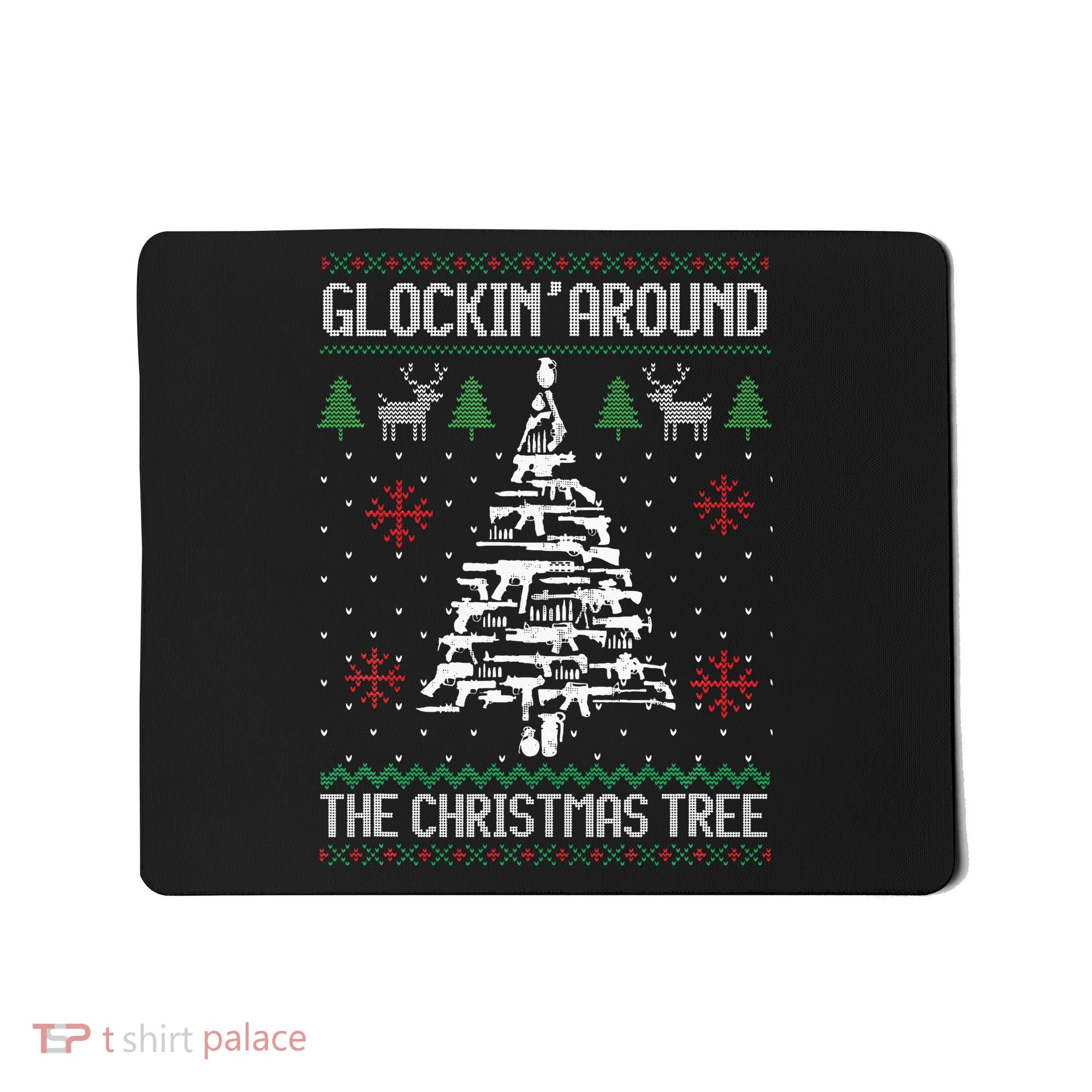 Funny Guns Ugly Christmas Sweaters for Gun Lovers Mousepad